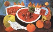 Frida Kahlo Still Life Viva La Vida y el D.Juan Farill oil on canvas